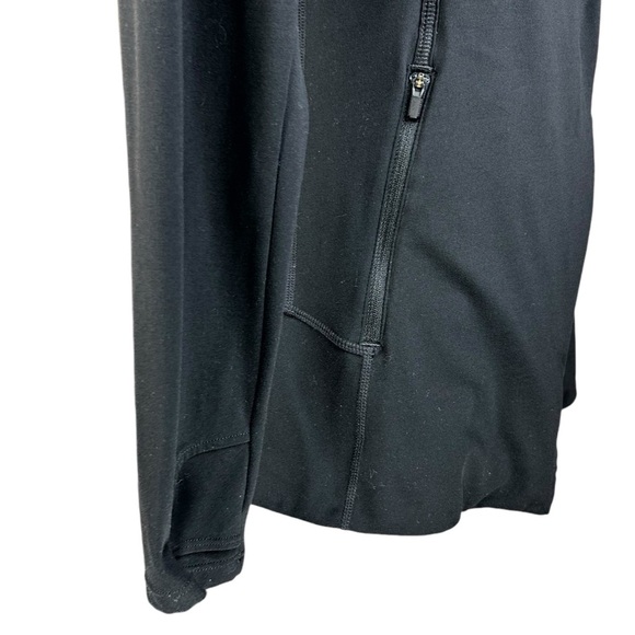 Athleta Blissout Jacket Small Black Moto Asymmetrical Thumbholes Pockets - Picture 9 of 15